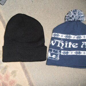 Bells Winter White Ale Winter Beanie with Pom AND Black Winter Beanie